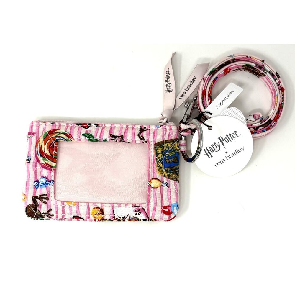 Vera Bradley Harry Potter Honeydukes Zip ID Lanyard Pouch Cards Coins Wallet NWT